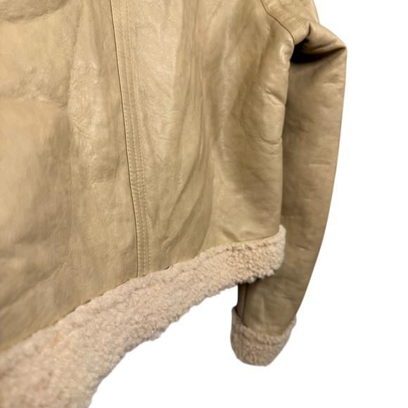 Sage The Label | Anthropologie | Bowie Jacket | M | Camel | Faux Shearling Moto - Picture 11 of 15